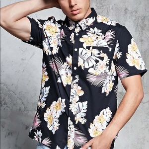 Forever 21 men’s floral button up